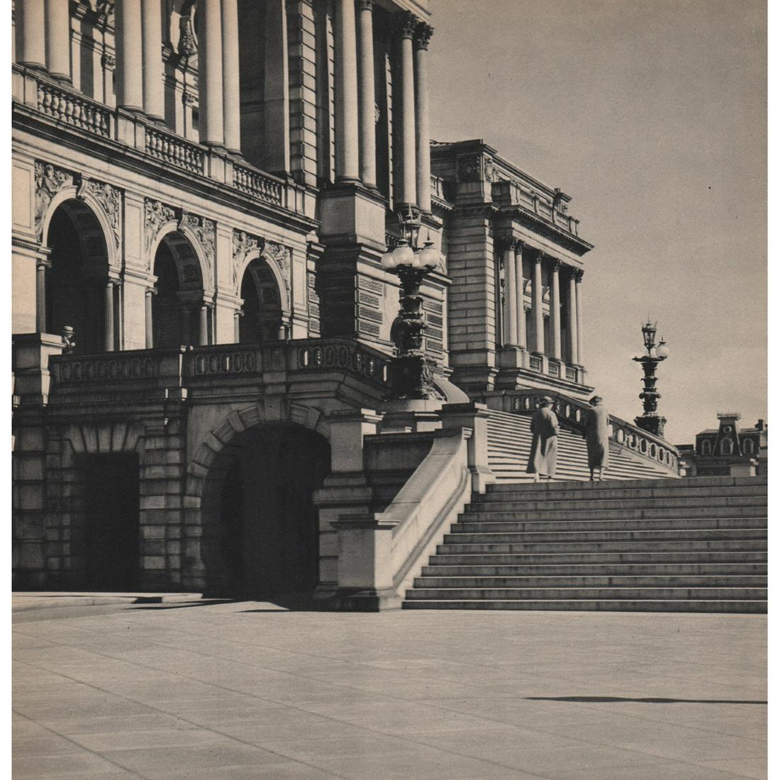 MARIO BUCOVICH - Litera Scripta Manet: Artist: MARIO BUCOVICH Print Title: Litera Scripta Manet - The Library of Congress Medium: Sheet-fed Gravure Printing Date: 1930's Printed in the USA Image Size approx: 8.5 x 8 inches Mario von Bucovi