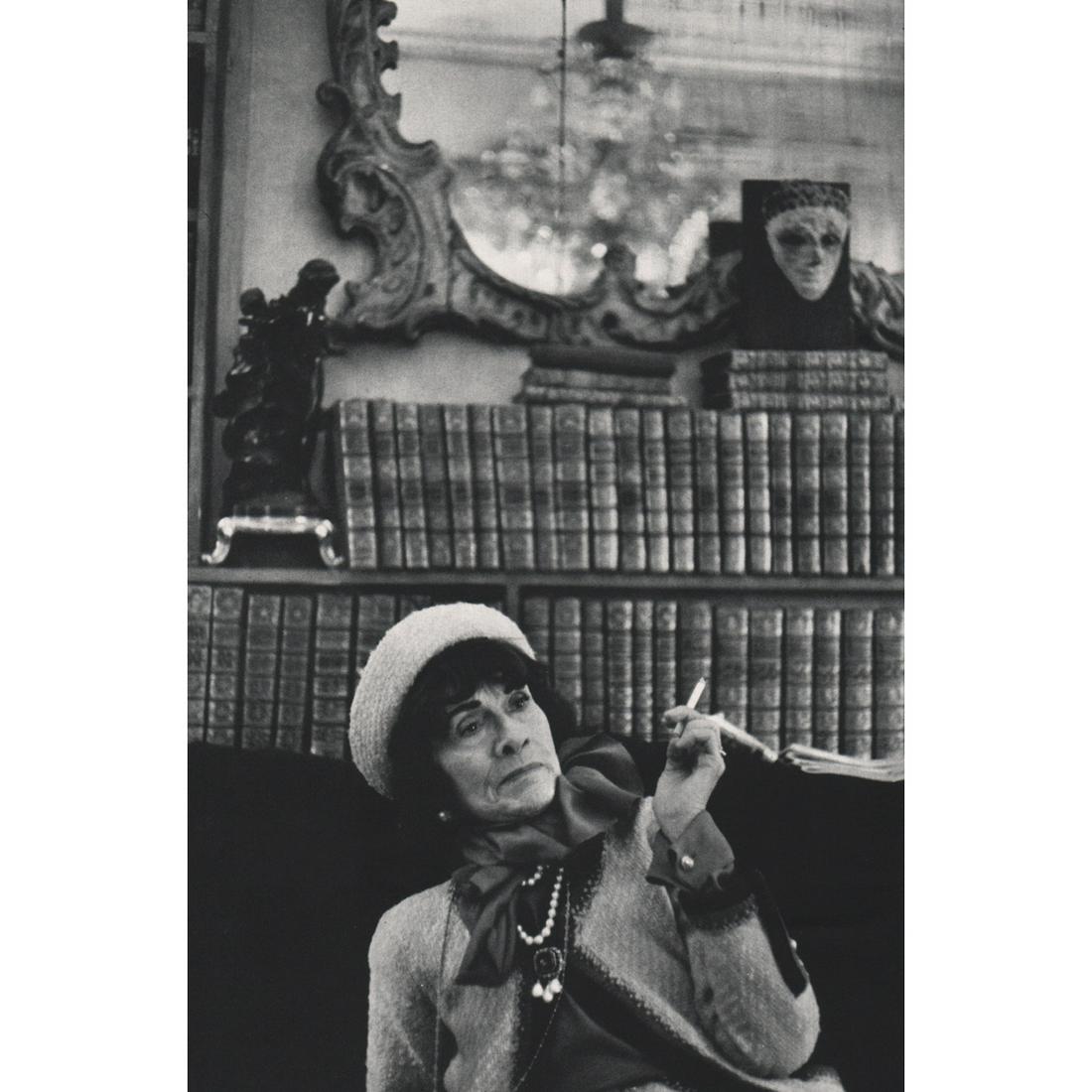 HENRI CARTIER-BRESSON - Coco Chanel: Artist: HENRI CARTIER-BRESSON Print Title: Coco Chanel Medium: Sheet-fed Gravure Printing Date: 1960s Printed: Italy Image Size approx: 11 x 7 inches Henri Cartier-Bresson(1908-2004) was a French phot