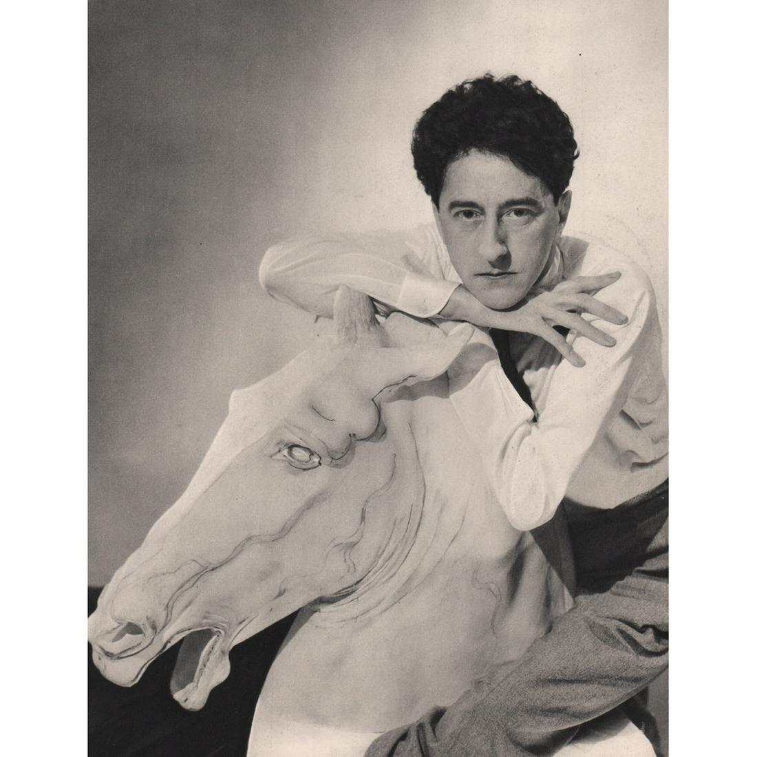 GEORGE HOYNINGEN-HUENE - Jean Cocteau: Artist: GEORGE HOYNINGEN-HUENE Print Title: Jean Cocteau Jean Maurice Eugène Clément Cocteau (1889-1963) was a French poet, writer, designer, playwright, artist and filmmaker. Cocteau is best known