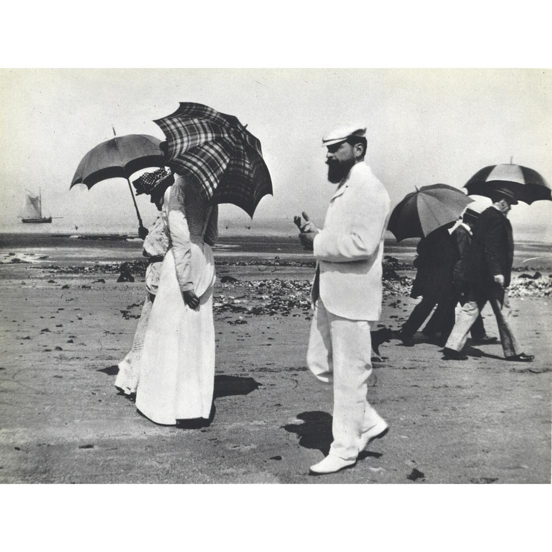 JACQUES HENRI LARTIGUE - Beach at Villerville, 1908: Artist: JACQUES HENRI LARTIGUE Print Title: Beach at Villerville, 1908 Medium: Sheet-fed Gravure Printing Date: 1960's Printed in the USA Image Size approx: 5.75 X 7.5 inches Jacques Henri Lartigue (1
