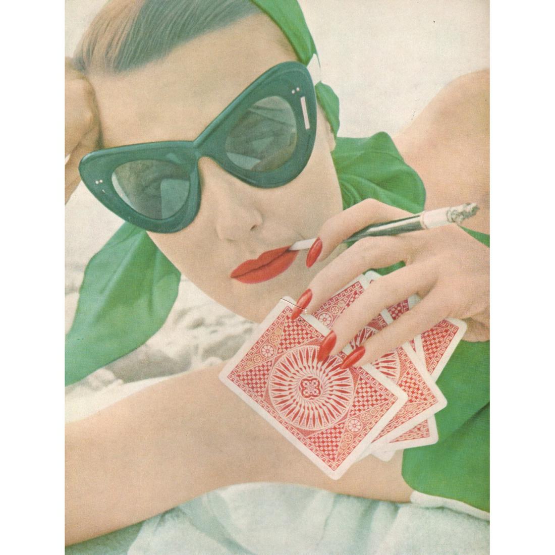 IRVING PENN - Canasta on the Beach: Artist: IRVING PENN Print Title: Canasta on the Beach Medium: Color Photo-Lithograph Printing Date: 1960's Printed in Switzerland Image Size: 12 X 9.25 inches Irving Pennwas an American photographer k