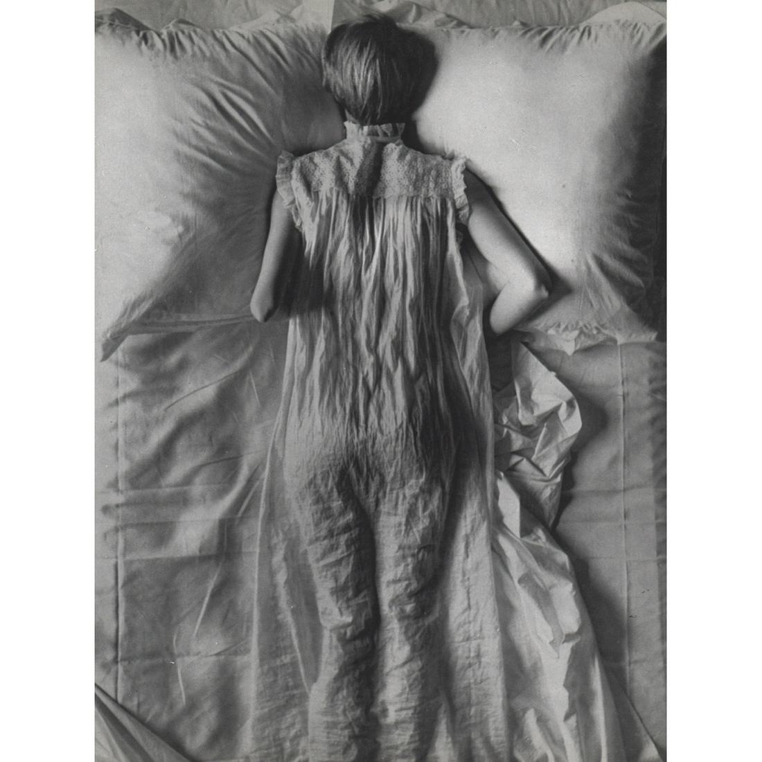 IRVING PENN - Woman in Bed, 1941: Artist: IRVING PENN Print Title: Woman in Bed, 1941 Medium: Sheet-Fed Gravure Printing Date: 1960's Printed in the USA Image Size approx: 8 X 6 inches Irving Penn was an American photographer known fo