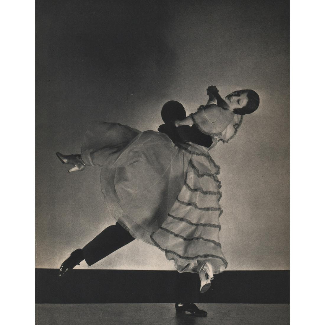 EDWARD STEICHEN - The De Marcos: Artist: EDWARD STEICHEN Print Title: The De Marcos Antonio and Sally DeMarco, "The Dancing De Marcos" was an extremely successful exhibition ballroom dance team in the 1940s. Medium: Sheet-fed Gravure