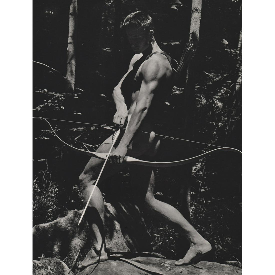 BRUCE WEBER - Archer - Male nude: Artist: BRUCE WEBER Print Title: Archer Medium: Sheet-fed Gravure Edition limited to 5000 Printing Date: 1980's Printed in Japan Image Size approx: 13 X 10 inches Bruce Weber is an American fashion ph