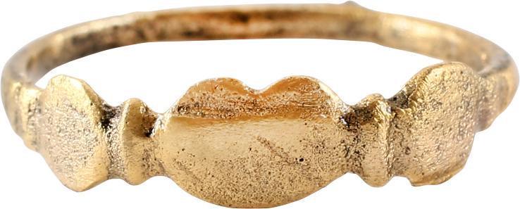 EUROPEAN BETHROTHAL RING SZ 7 ¾.: 16TH-17th century. During the Renaissance, the act of committing to marriage took place as a formal ceremony with vows, considered sacred and unbreakable, exchanged. A ring was given by the man to the