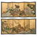 Rare set of 2 six panel byobu screens