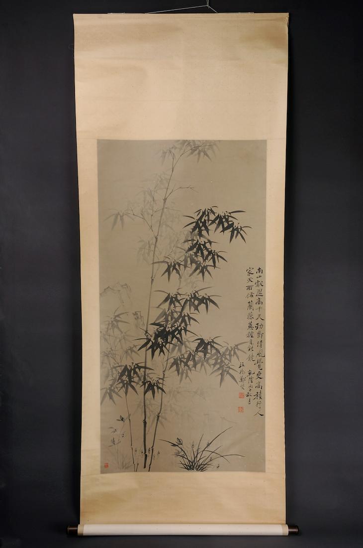 Chinese Qing Dynasty Painting-Xuan Paper--Bamboo (1 of 10)