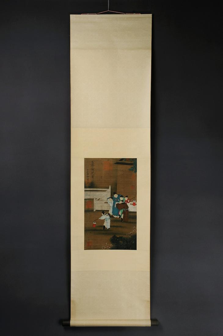 Chinese Qing Dynasty Painting--Silk--Ancient Figures (1 of 10)