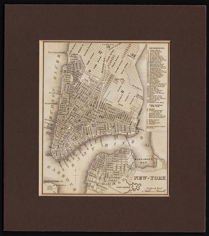 Map of NYC by H. Tanner, 1834 (1 of 4)