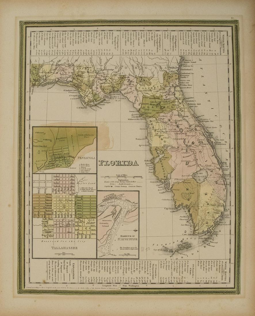 1839 Tanner Map of Florida -- Florida (1 of 1)