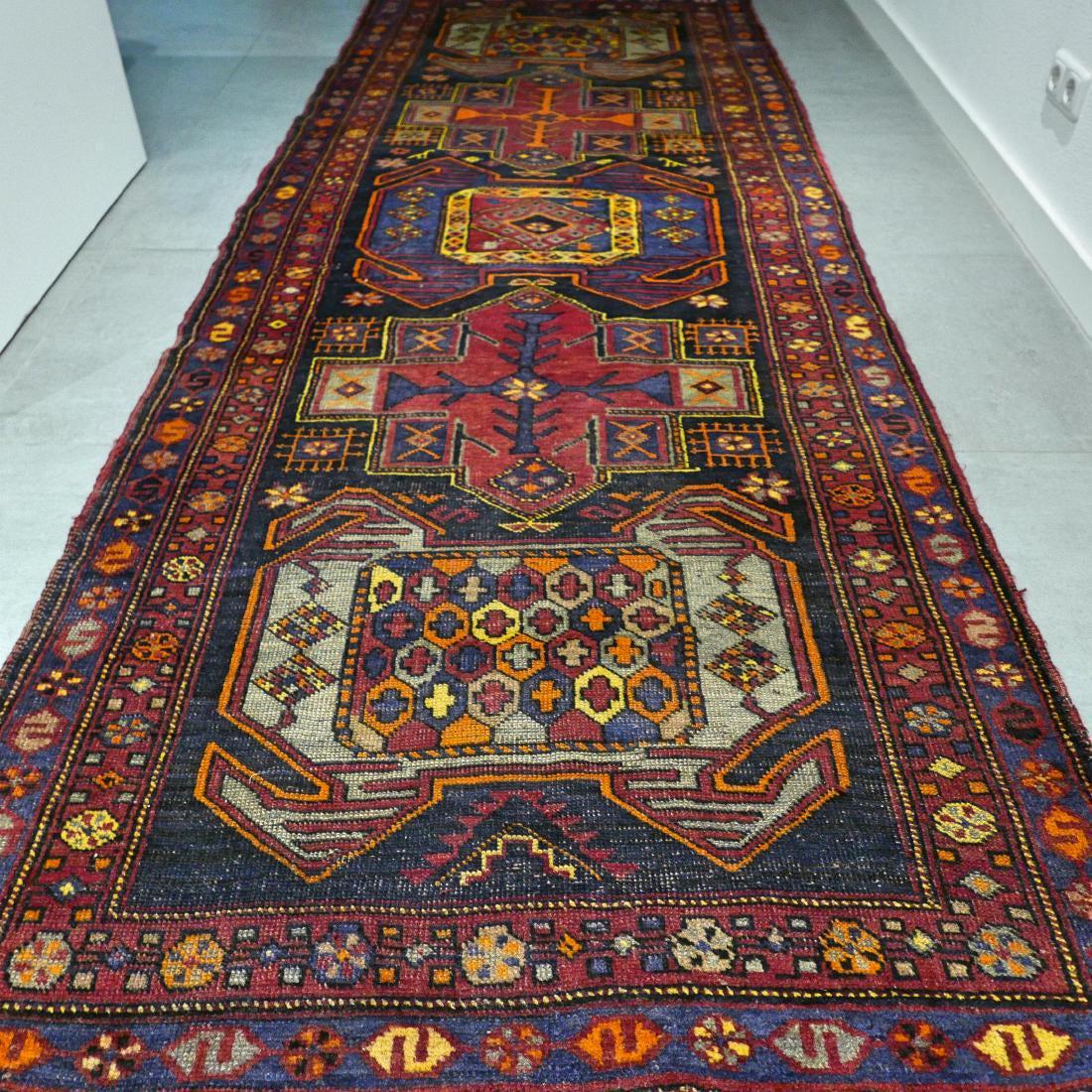 Antique Vintage Caucasian Kazak Runner Rug 10.5x4 (1 of 10)
