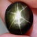 Natural Black Star Sapphire 6 Rays Star 6,19 ct