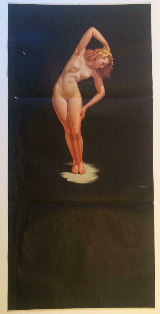 BIG 46"X22" VINTAGE c1956 PIN UP GIRL PRINT RHYTHM, (1 of 2)
