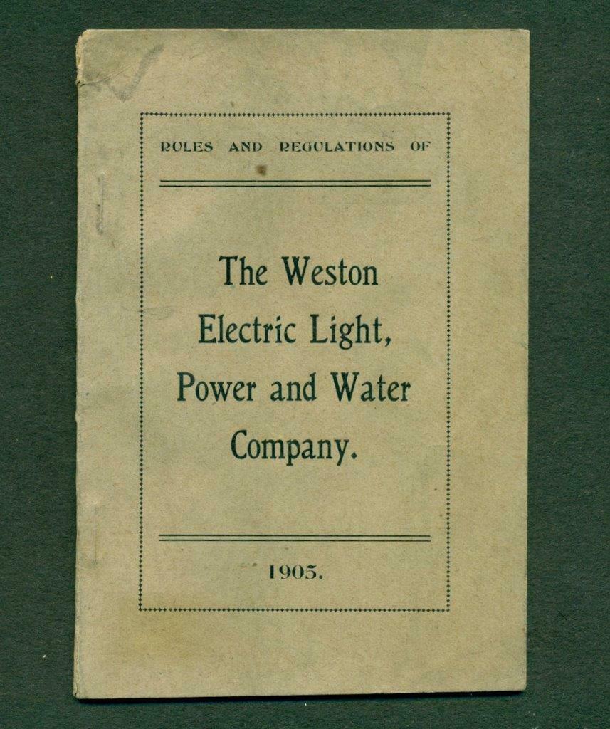 Vintage Booklet 1905 Weston Electric Light Power
