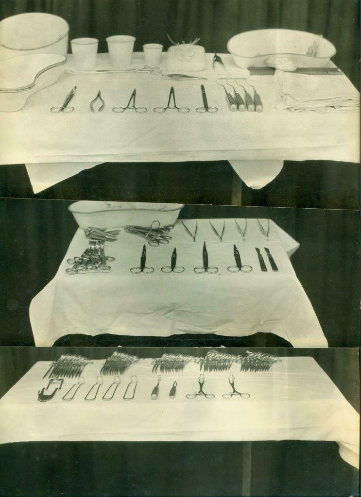 LOT of 3, c1920s MEDICAL SURGICAL TOOL s IMPLEMENTS on (1 of 2)