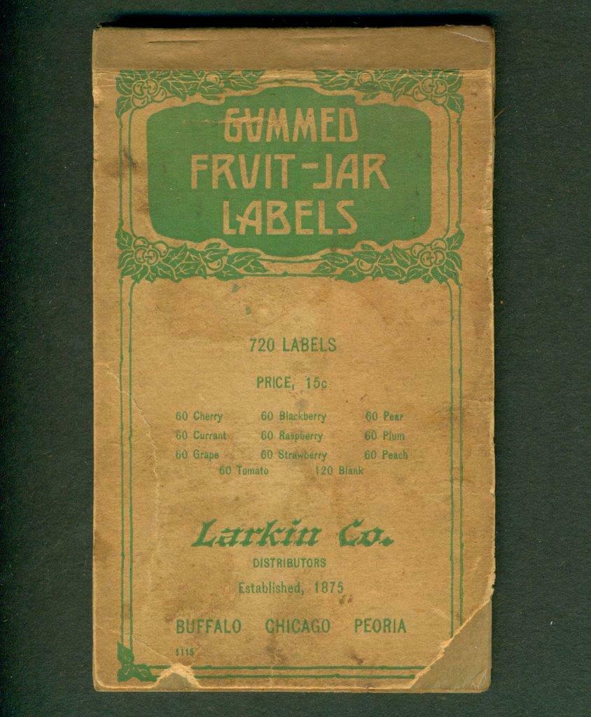 ca. 1900 VINTAGE JELLY JAM CANNING LABELS Gummed Fruit (1 of 2)