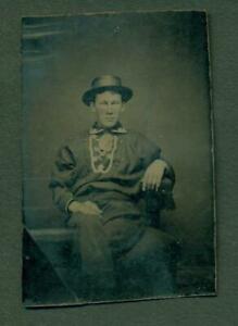 ca. 1860 s EARLY TINTYPE PORTRAIT of NAUTICAL MARITIME (1 of 2)