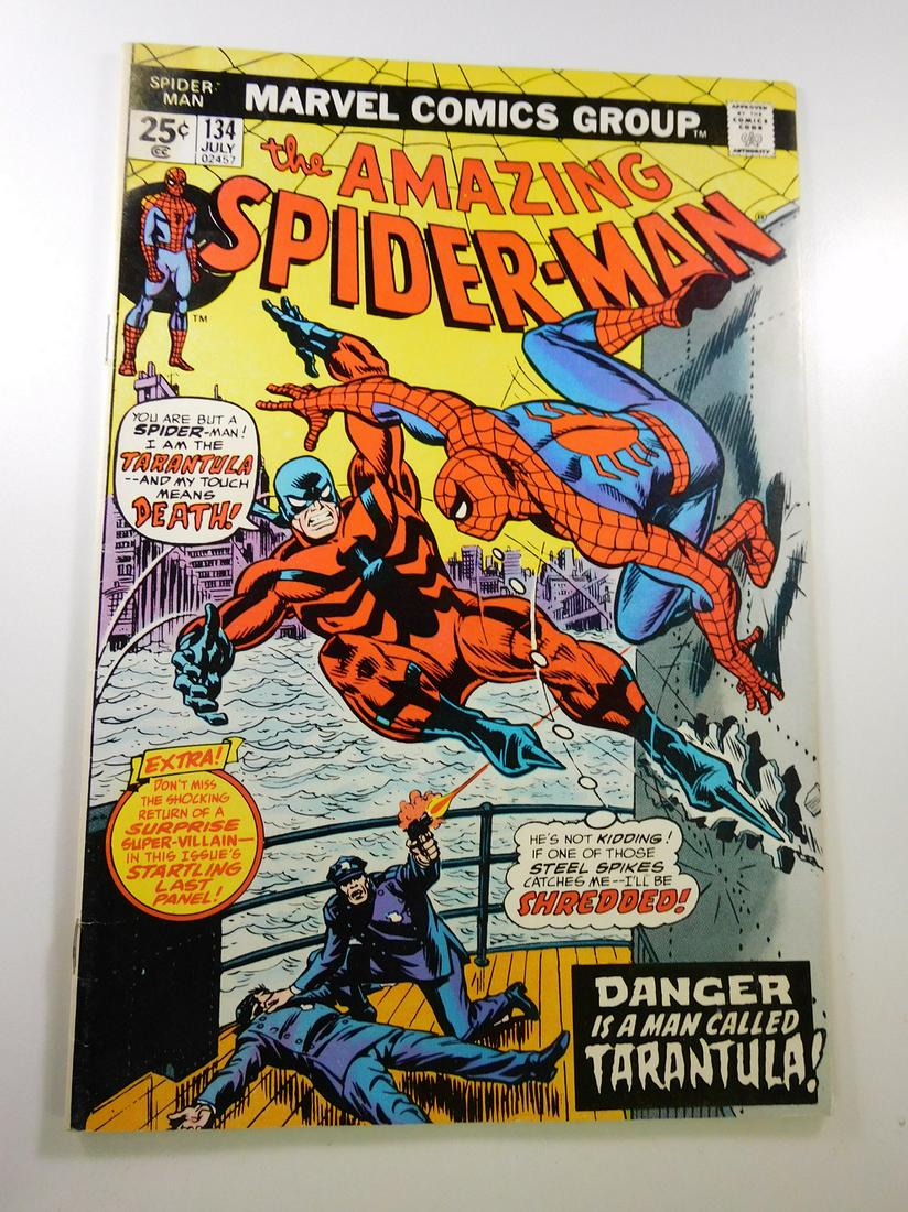 Amazing Spider-Man #134 1st appearance Tarantula: No Reserve! Amazing Spider-Man #134 1st appearance Tarantula Shipping: Domestic: Flat-rate of $9.99 to anywhere within the contiguous U.S. International: Foreign shipping rates are determined by desti