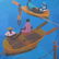 Calixte Henry (Haitian Painting): Fishing/Boats