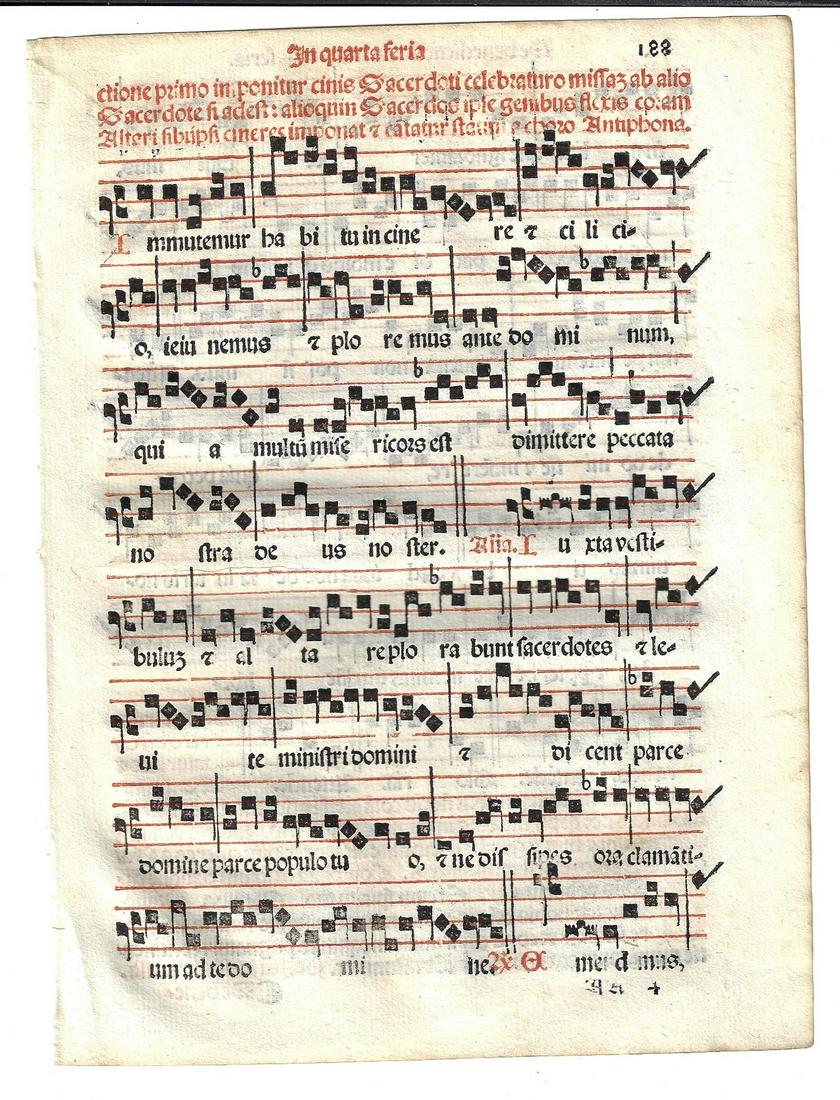 1567 Catholic Prayer Leaf w/ Music (1 of 2)