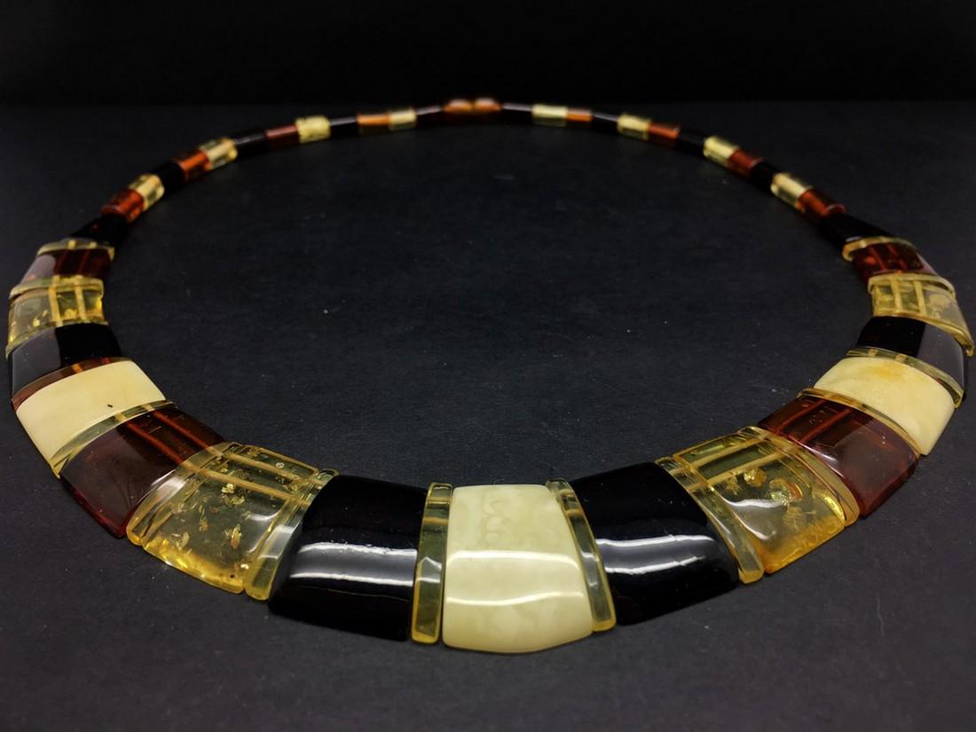 Splendid Vintage Amber Cleopatra necklace (1 of 8)