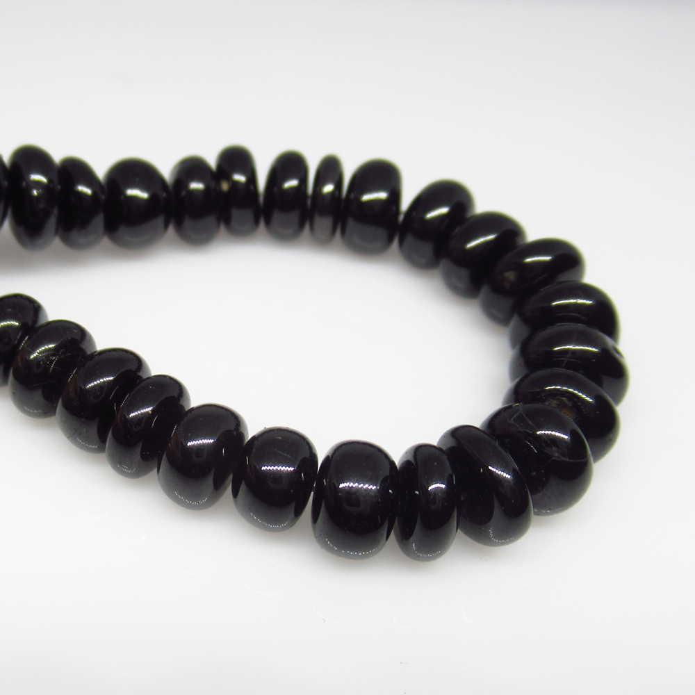 56.08 Ct Genuine 28 Drilled Black Spinel Round Beads (1 of 2)
