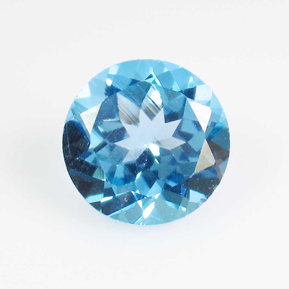 2.91 Ct Genuine Blue Topaz Round Cut (1 of 2)
