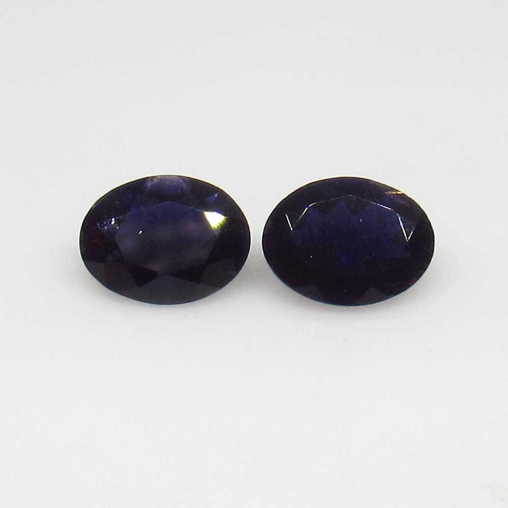 1.67 Ctw Natural Iolite Oval Pair: No Reserve! Title: 1.67 Ctw Natural Iolite Oval Pair Stone Clarity: VVS Gemstone: Iolite Carat Weights: 1.67 Size/Dimensions: 7.80 x 6.00 x 3.70 mm / 2 PC's Very Good Luster / Excellent Oval Matching 