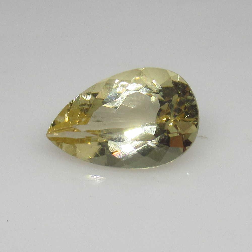 2.10 Ctw Natural Yellow Beryl Pear Cut: No Reserve! Title: 2.10 Ctw Natural Yellow Beryl Pear Cut Stone Clarity: VVS Gemstone: Yellow Beryl Carat Weights: 1.38 Size/Dimensions: 11.10 x 7.20 x 5.10 mm Nice Pear Cut / Top Class Luster / Origi