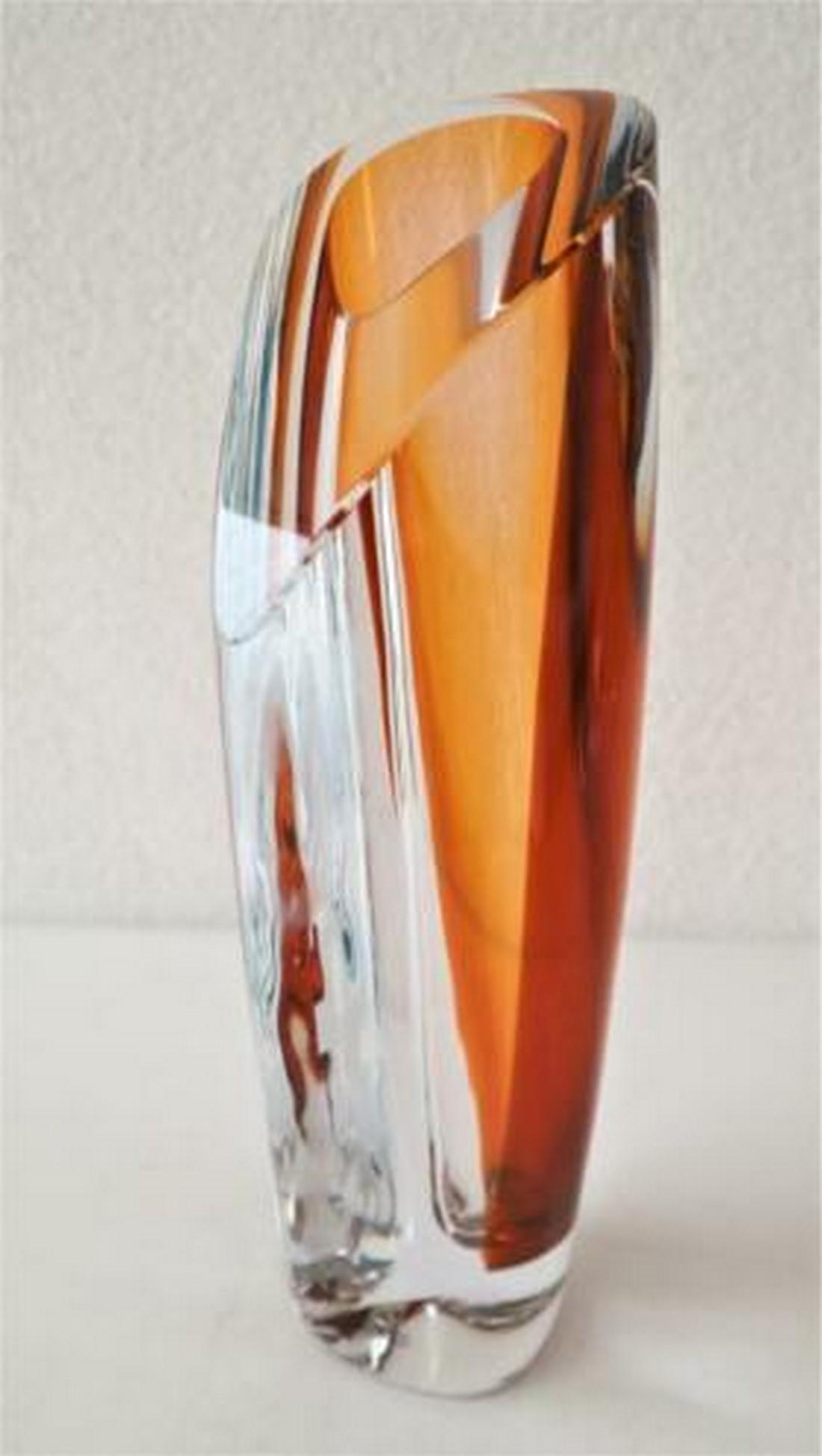 Goran Warff for Kosta Boda vase 'Saraband': Title: Goran Warff for Kosta Boda vase 'Saraband' Date/Period: 2000's Materials: Glass Dimension: 4.3'' x 4.3'' x 14.1'' Description:Beautiful vase made by Goran Warff for Kosta Boda, called 'Saraband