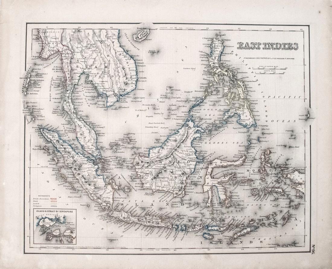 1855 Colton Map of East Indies -- East Indies (1 of 1)