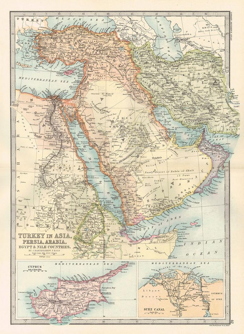 Turkey in Asia, Persia, Arabia, Egypt & Nile Countries. (1 of 1)