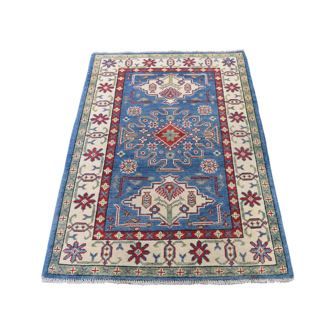 Special Kazak Pure Wool Hand-Knotted Geometric Design (1 of 6)