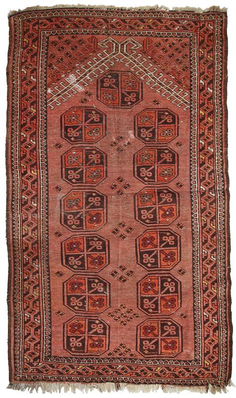 Handmade antique Afghan Baluch prayer rug 2.9' x 4.9' (1 of 1)
