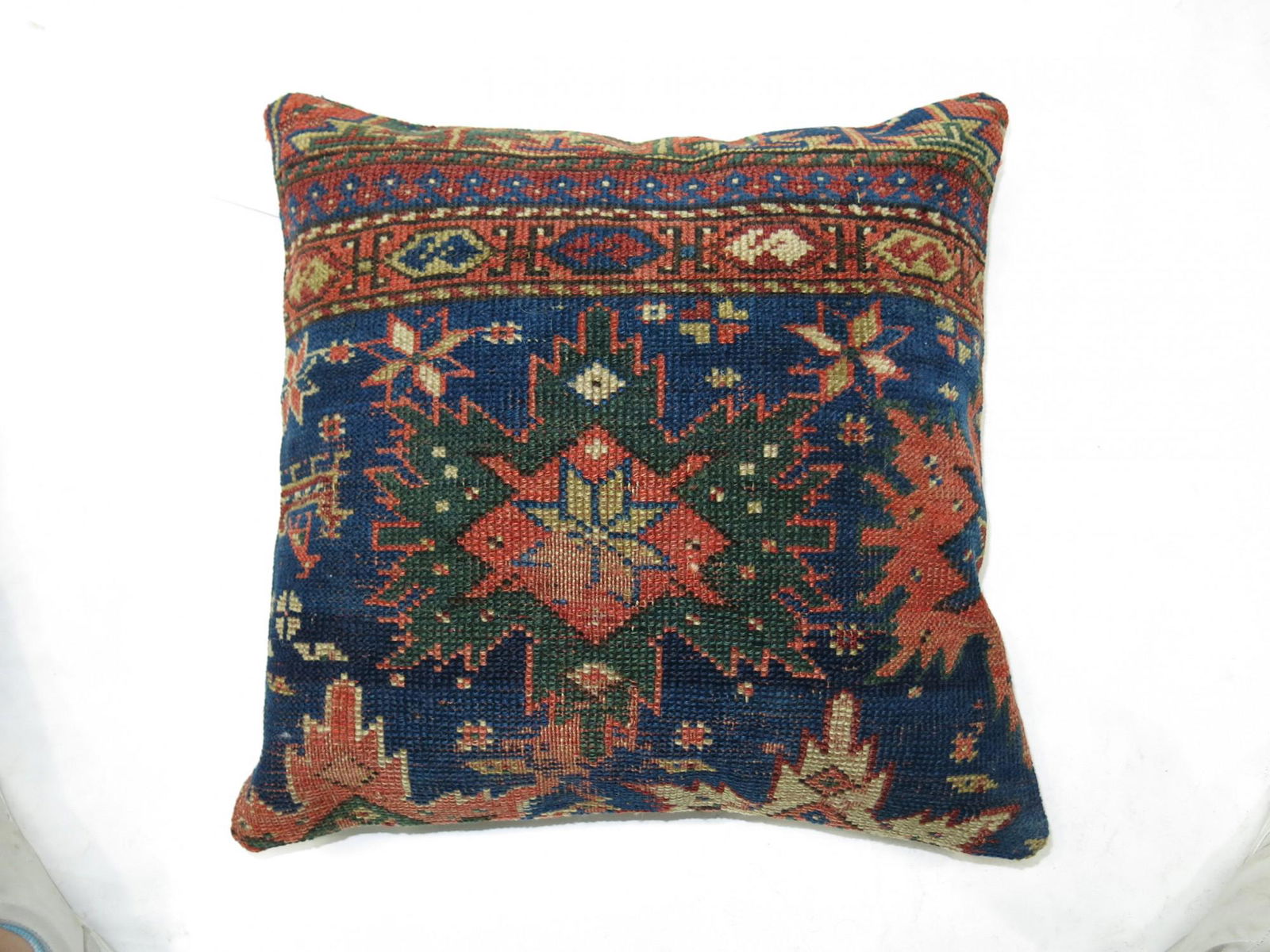 Antique Caucasian, Pillow Rug: Details rug no. 8828a size 1' 5" x 1' 5" (43 x 43 cm) rug type Caucasian, Pillow size / category Pillows Reserve: $100.00 Shipping: Domestic: Flat-rate of $25.00 t