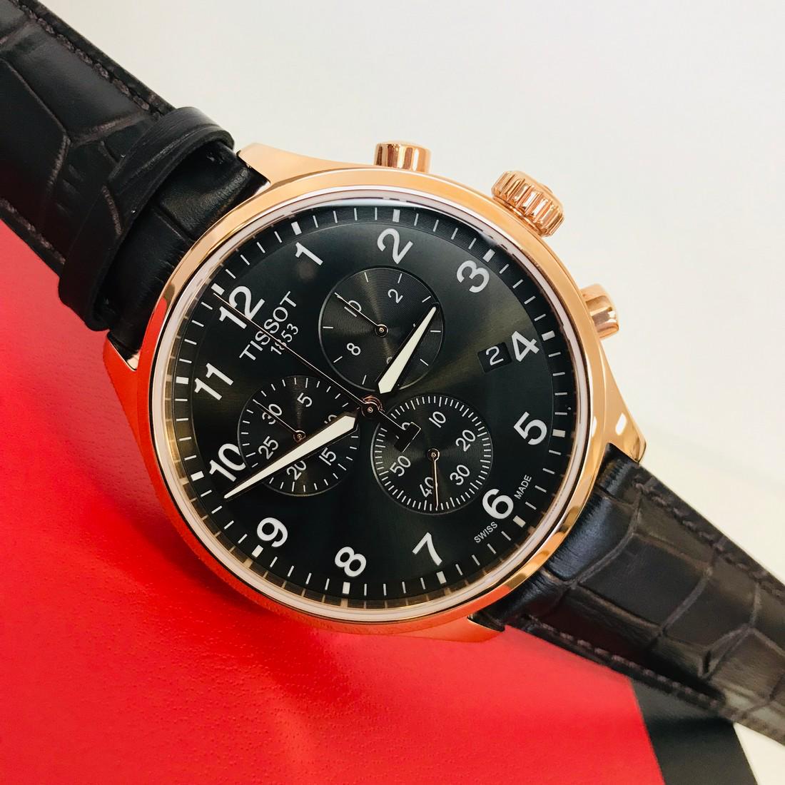 Tissot Classic XL Chronograph Quartz Watch: Title: Tissot Classic XL Chronograph Quartz Watch Case size: 45 mm Bracelet Length: Standard 184mm-197mm Movement Type: Quartz Box/Papers: In Orignal Box, . Model: T116.617.36.057.01 Movement: Type: Q