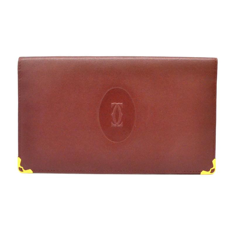 Cartier Leather wallet: Brand: Cartier Model: Leather wallet Color: Bordeaux Material: Leather Dimensions: W 18.5 x H 11 x D 1 cm Serial number: NA Country of origin: Italy Condition: A - excellent condition. Please refer to