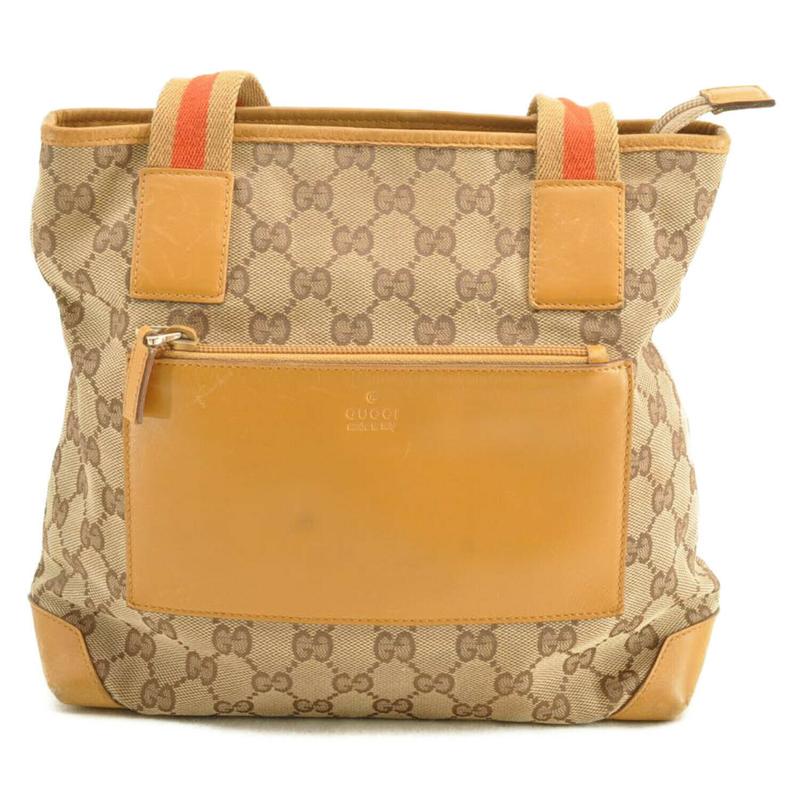 Gucci Sherry Line GG Tote Bag: Brand: Gucci Model: Sherry Line GG Tote Bag Color: Beige Material: Canvas Dimensions: W24 x H24 x D11cm/ 20cm Serial number: 1904023754 Country of origin: Italie Condition: C - fair condition. Have so