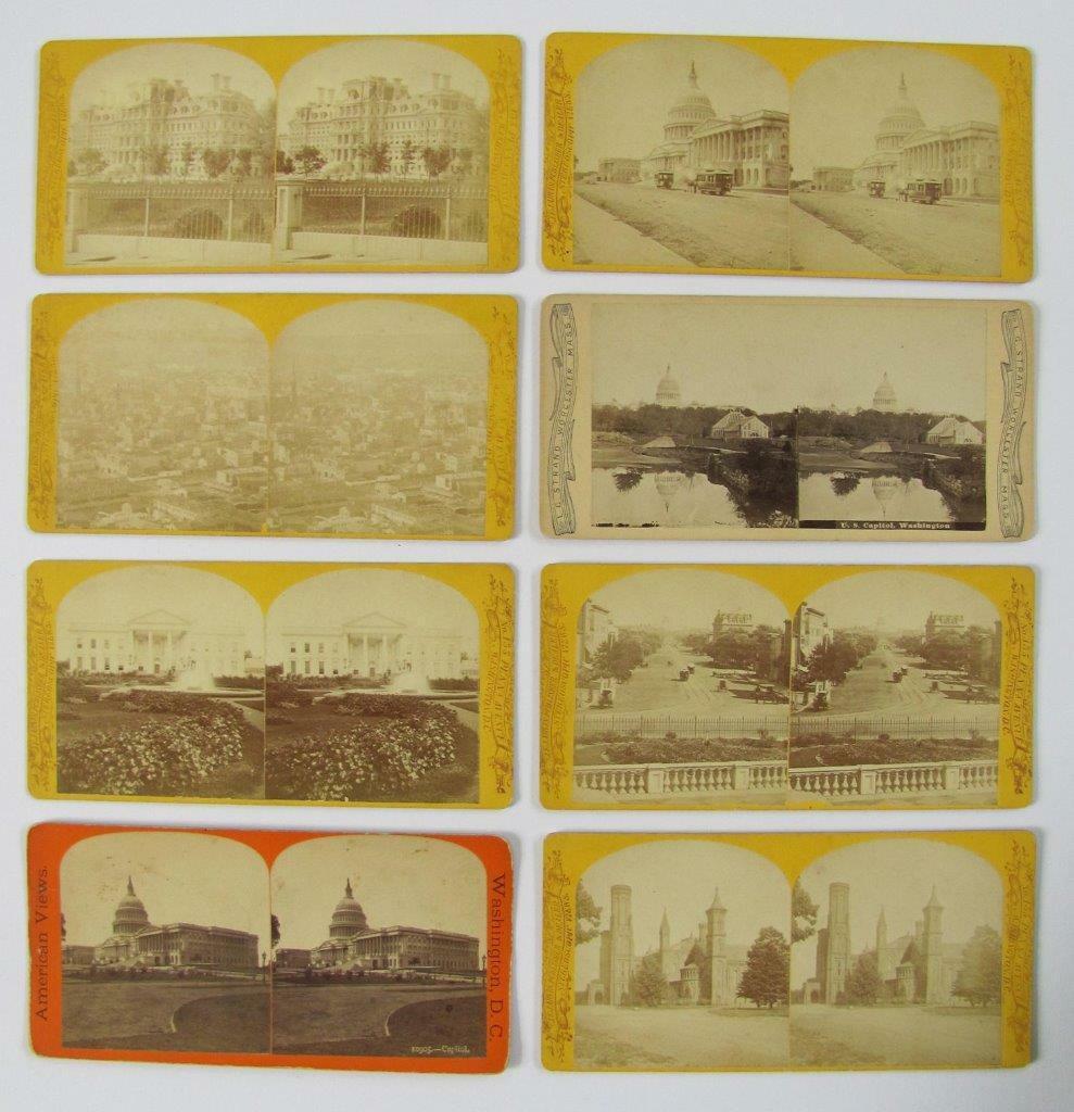LOT of 8, c. 1880 WASHINGTON DC VIEWS, US CAPITOL White (1 of 12)