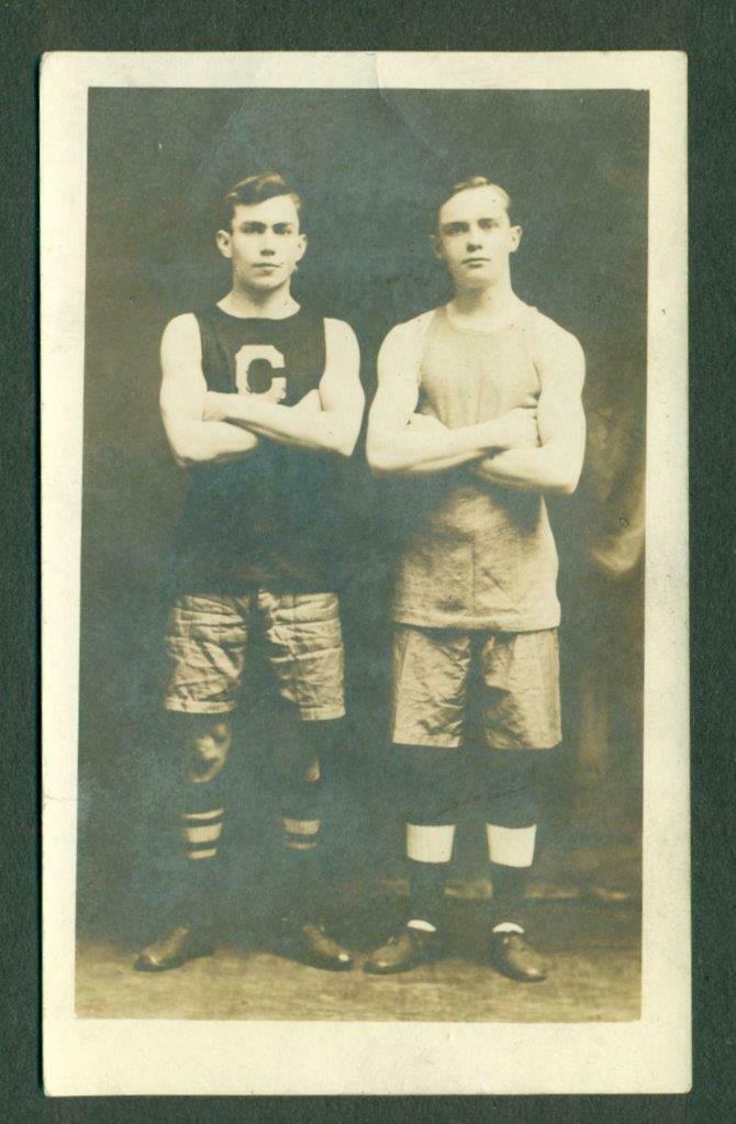 ca. 1915 YOUNG MALE ATHLETES in SPORT s UNIFORM (1 of 2)
