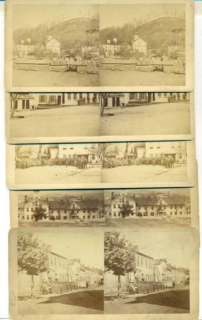 LOT of 5, c. 1880 TOWN & STREET SCENES w BOYS in (1 of 12)