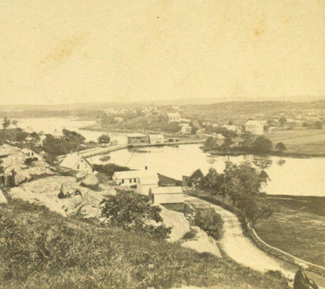 ca. 1880 CAPE ANN SCENERY, RIVERDALE Birds Eye View, (1 of 3)