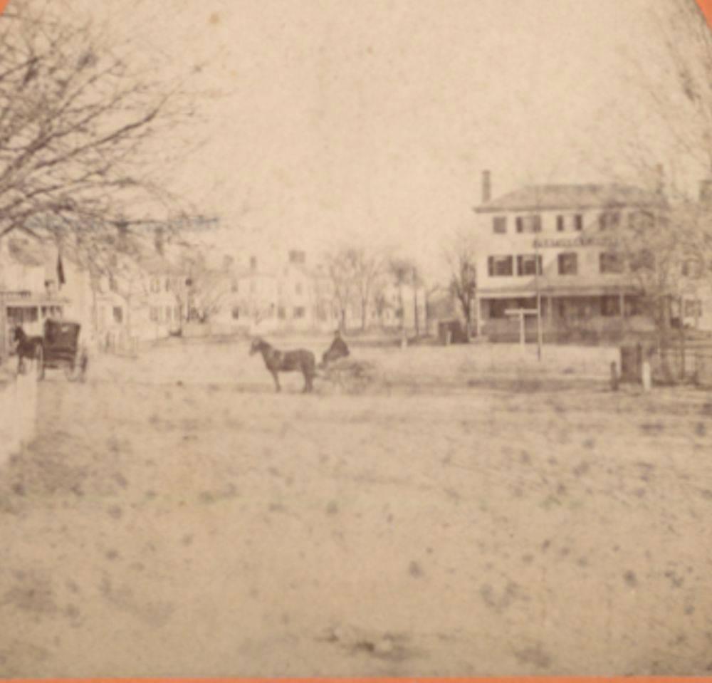c. 1880s PENTUCKET HOUSE TAVERN & STREET SCENE near (1 of 3)