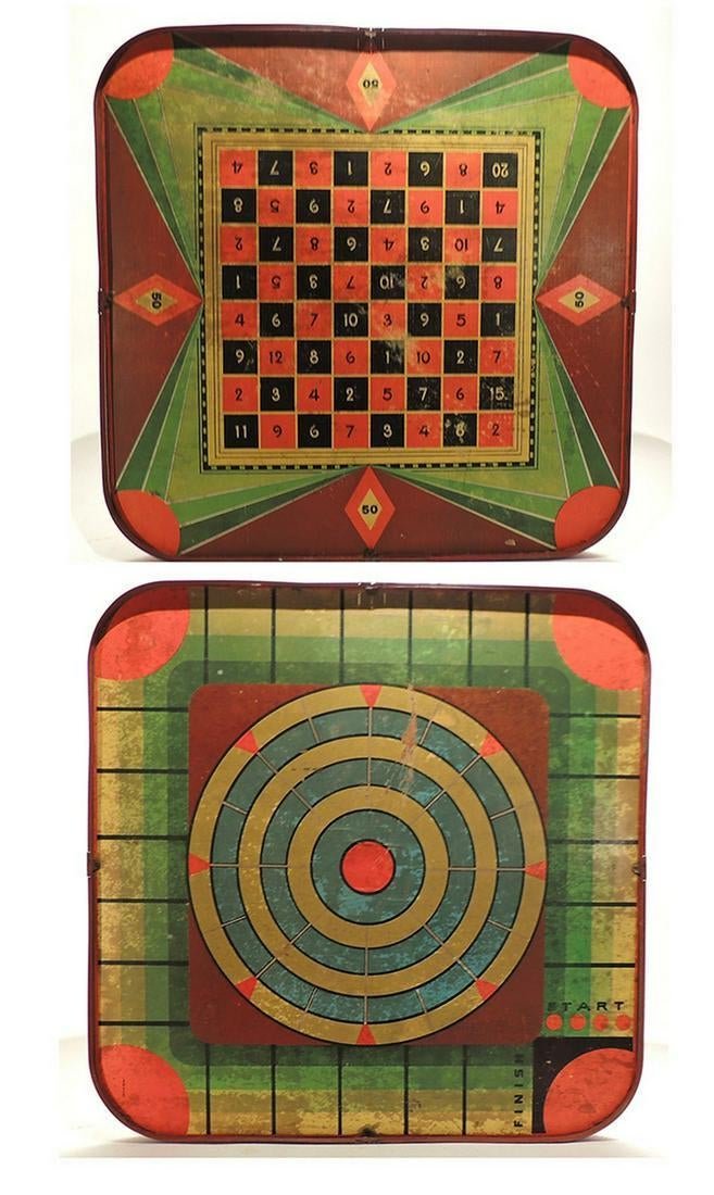 Painted Tole / Tin Double-sided Game Board (1 of 3)
