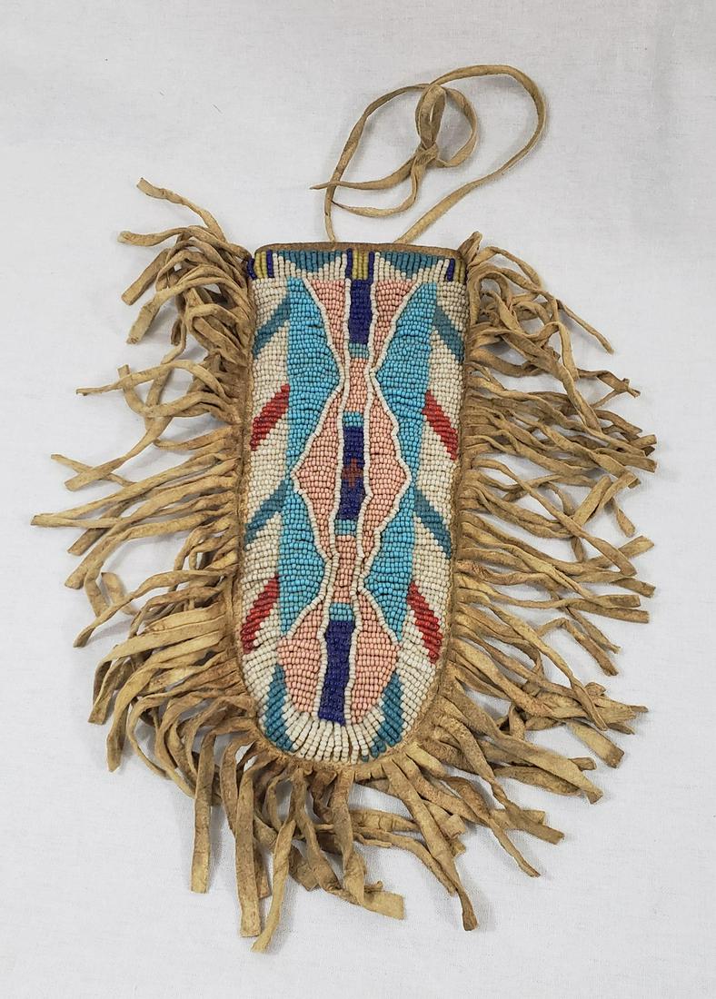 Crow Indian Beaded Knife Sheath. Early 20th Century. (1 of 5)