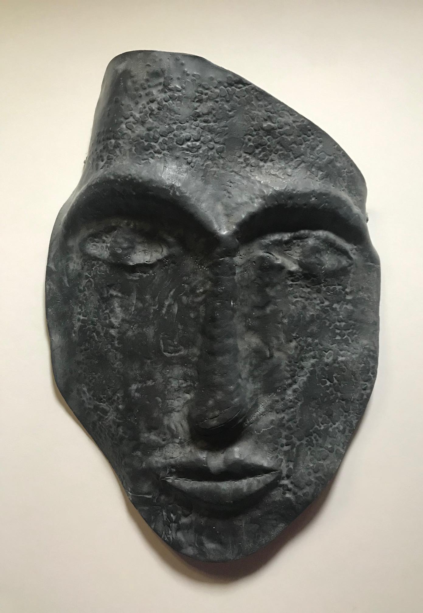 Modern Art Metal Face Signed R. C. Thomas (1 of 3)