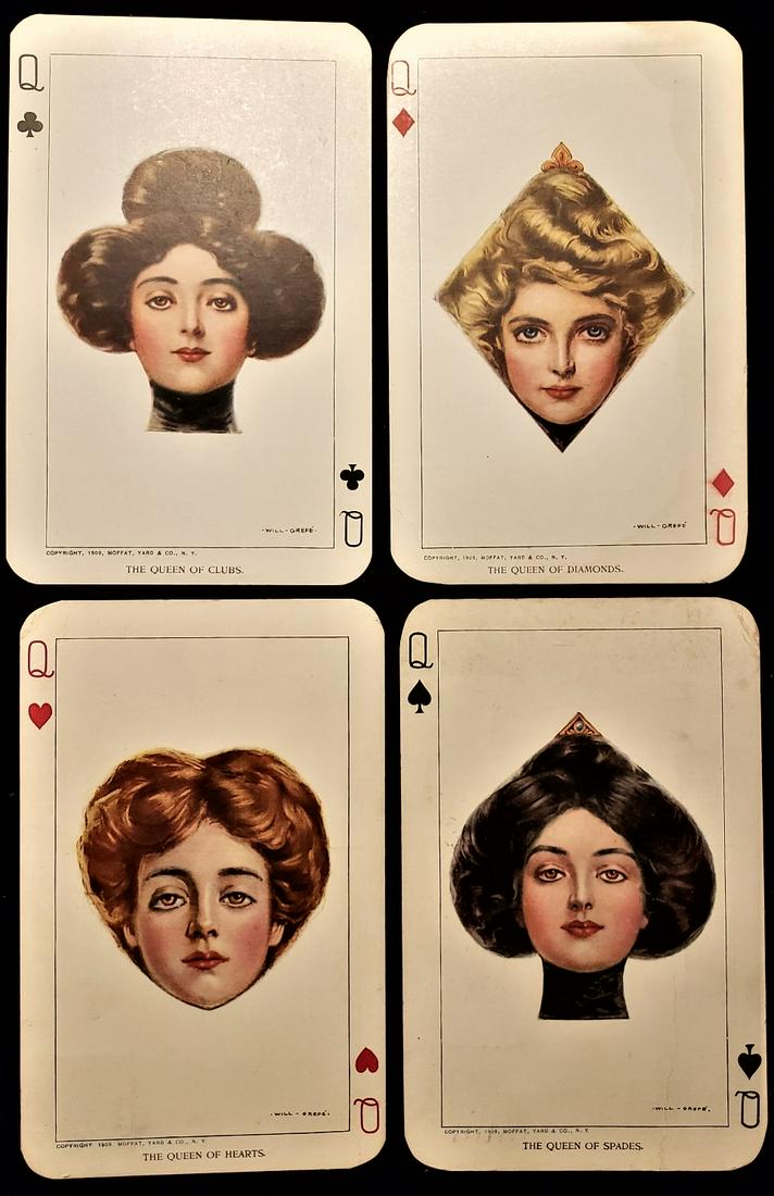 SET OF 4 PLAYING CARD POST CARDS (1 of 2)