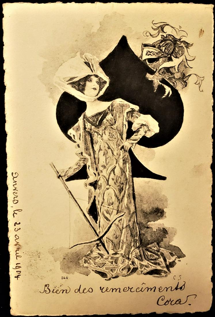 PLAYING CARD POSTCARD (1 of 2)
