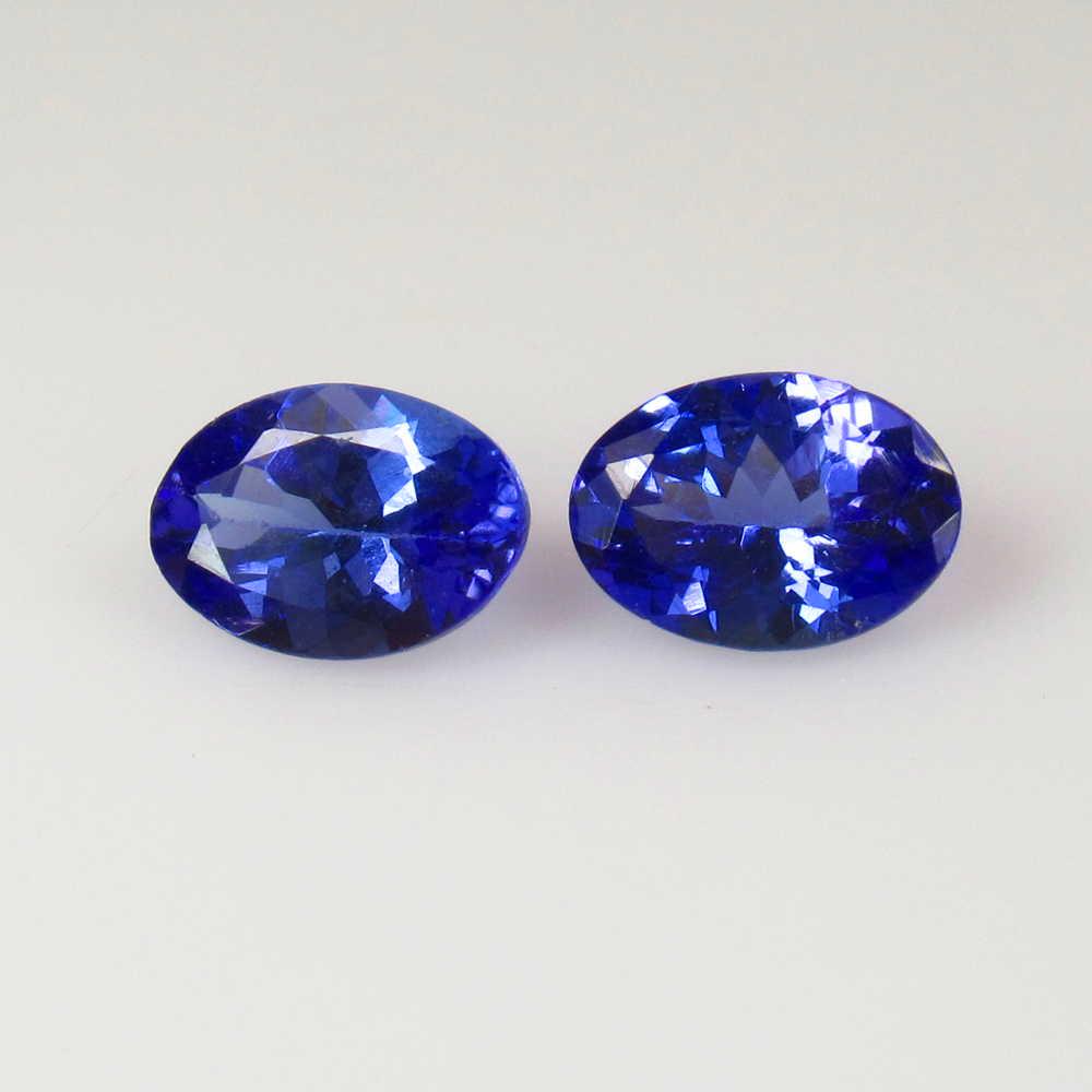 1.54 Ct Genuine Tanzanite Oval Pair (1 of 2)