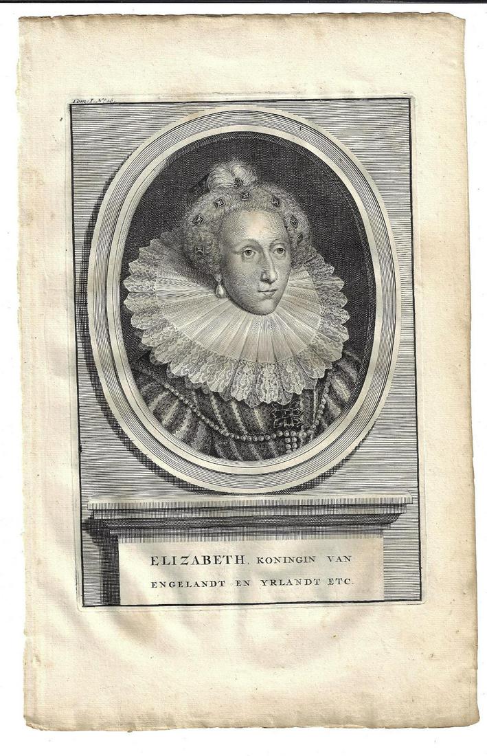 18th C Engraving of Elizabeth I (1 of 1)